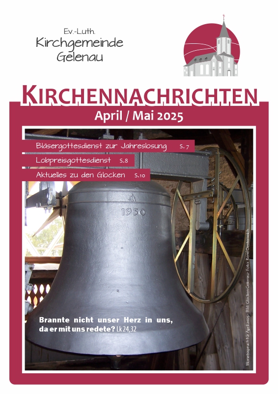 Kirchenblatt Gelenau für April und Mai 2025