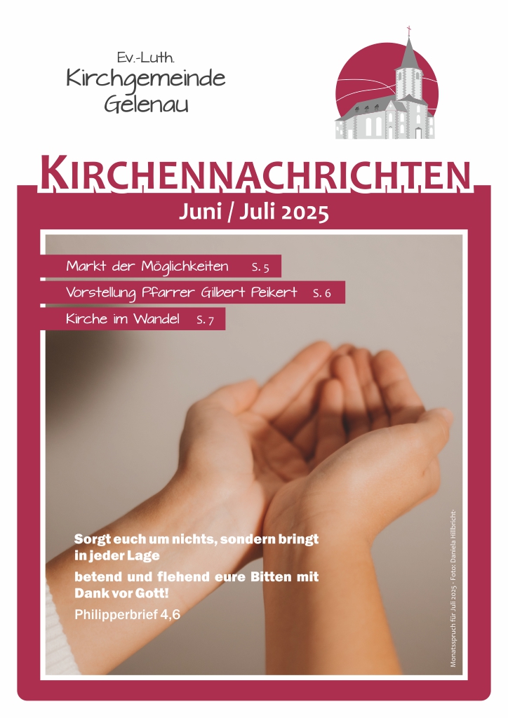 Kirchenblatt Gelenau für Juni und Juli2025