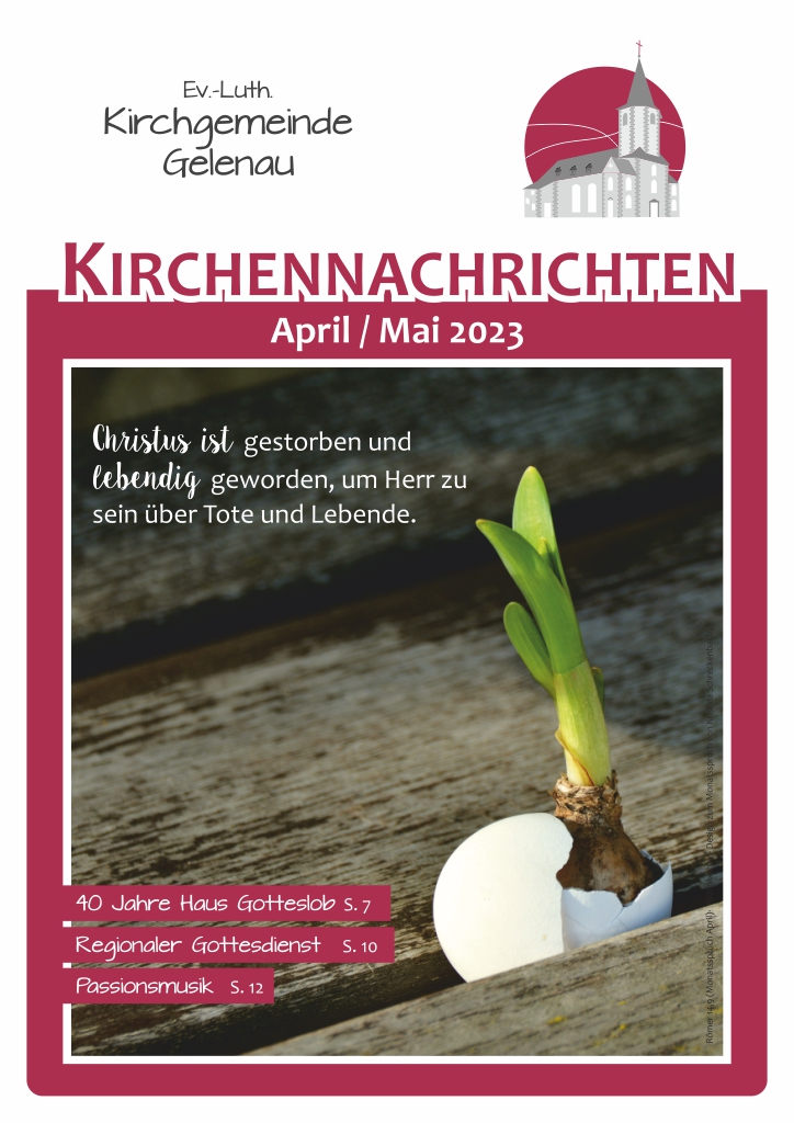 kirchenblatt für April und Mai