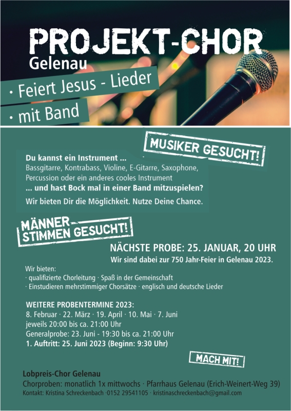 Projektchor flyer
