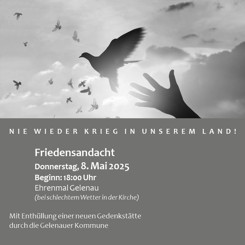 Friedensandacht2025 am Kriegerdenkmal in Gelenau