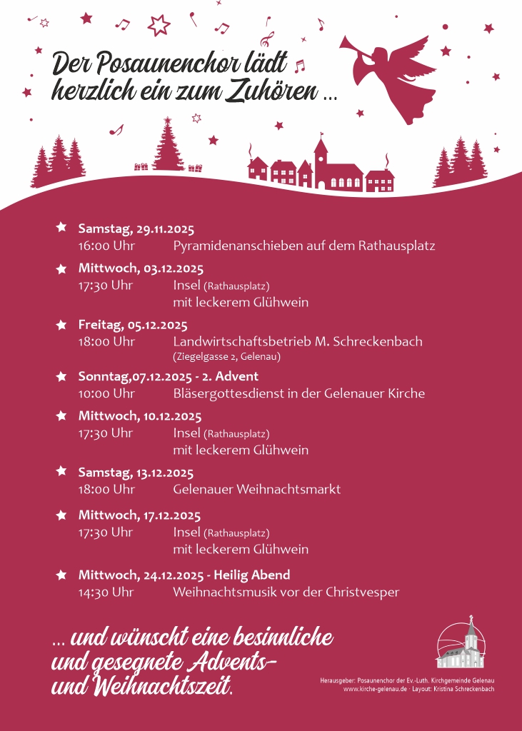 Posaunenchor Adventsmusik Plakat vorschau