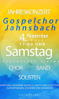 Jahreskonzert des Gospelchores Jahnsbach 