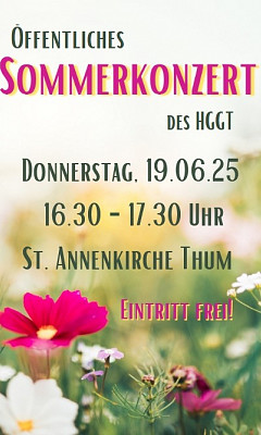 Sommerkonzert des Humanistischen Greifensteingymnasiums Thum 2025