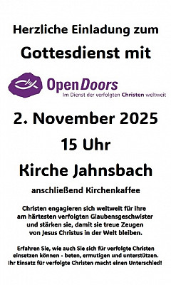 Gottesdienst mit OPEN DOORS