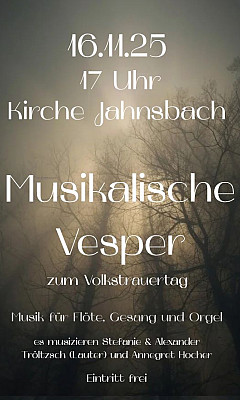 Musikalische Vesper zum Volkstrauertag