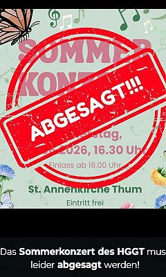Absage des Sommerkonzertes des HGGT