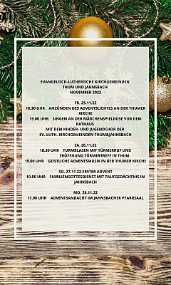 Advent und Weihnachten in Jahnsbach und Thum